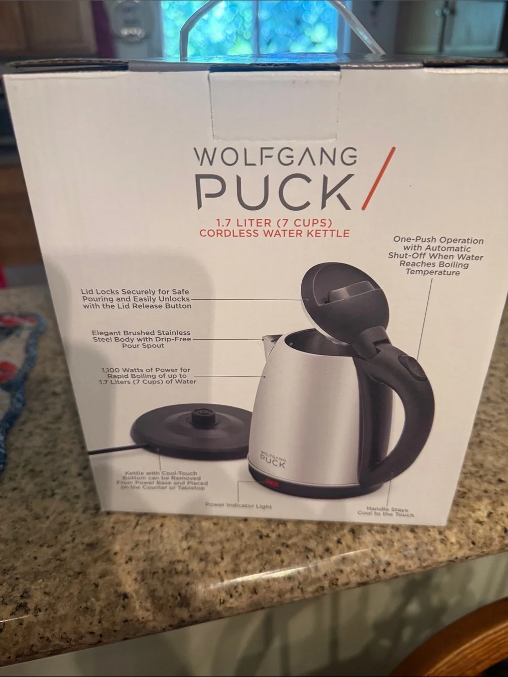 Stainless Steel Cordless Electric  Kettle - Silver/Black